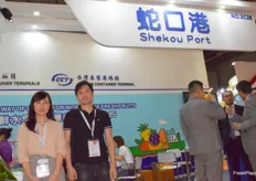 Mrs Zhong from Shekou port and Mr liangjian from Shenzhen Kin Shing Yip International agent Co., Ltd.